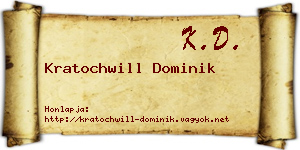 Kratochwill Dominik névjegykártya